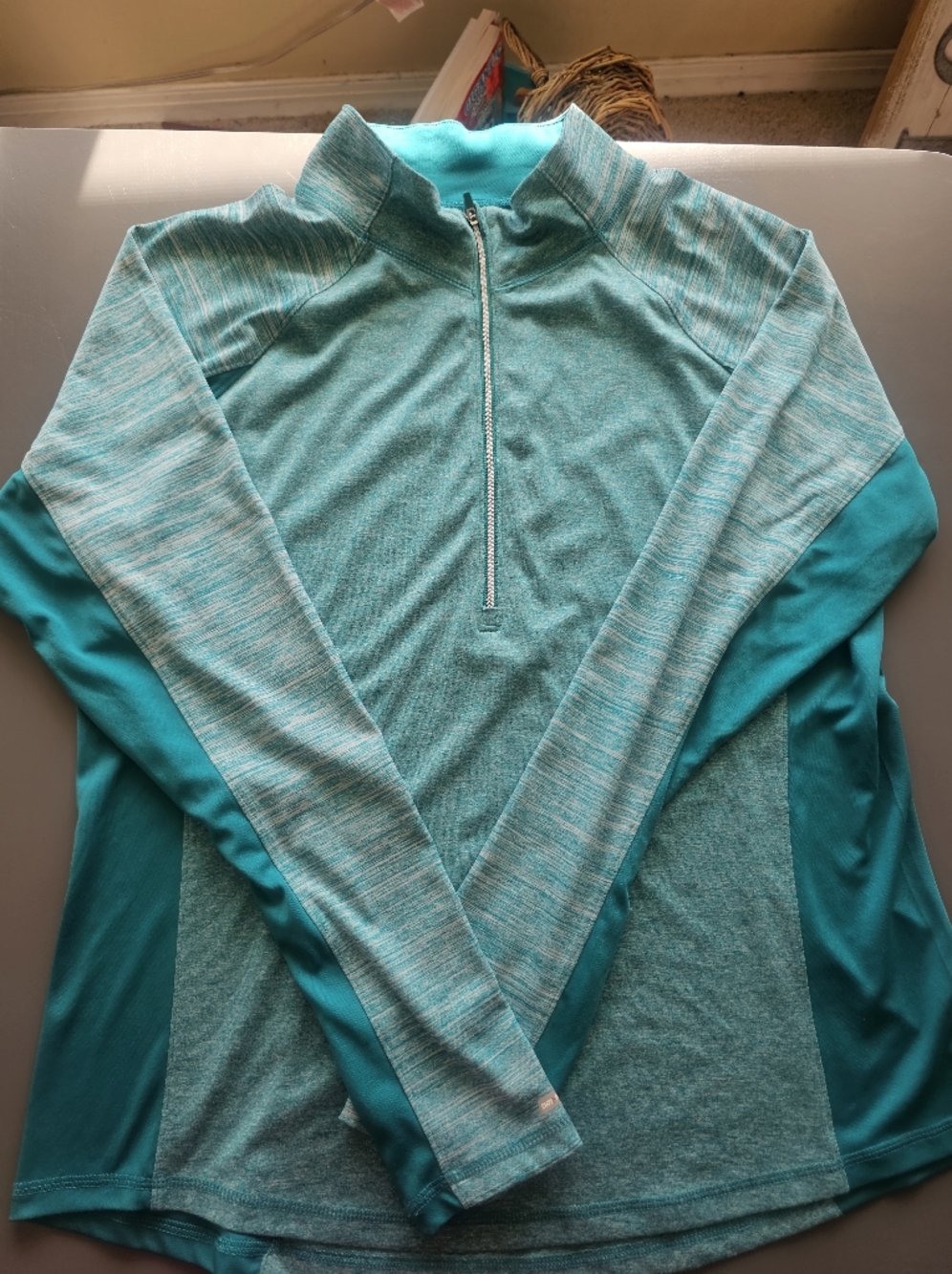 Womens Danskin 1/4 Zip Active Shirt Semi Fitted Sz Xxl